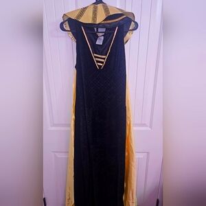Elegant Black and Gold Women's Dress Cleopatra